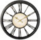 DIYZON Vintage Wanduhr 40 cm im Klassischen Stil, Römischen Ziffern, Moderne Uhr, Batteriebetrieben für Zuhause Geräuschlose, Nicht Tickende Uhren für Wohnzimmer Schlafzimmer Küchenwanduhr (Schwarz)