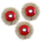 CNCYEAH Lot de 3 brosses coniques ondulées M14 115 mm - Brosse métallique pour meuleuse d'angle - Brosse métallique pour polissage, décalage et ébavurage