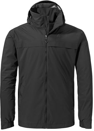 Schöffel Herren Jacket Style Bohorok MNS, wasserdichte, atmungsaktive Outdoor Jacke, elegante Funktionsjacke mit Kapuze und Stufensaum