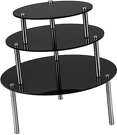 CIYODO Supporto Per Torta in Acrilico 3 Pezzi Porta Dessert Rotondo Robusto E Pratico Per Snack Frutta E Dessert