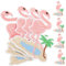 CIMAXIC Bestickte Flamingo-Aufnäher 10 Stück Dekoration für Kleidung Nähapplikationen zum Selbermachen