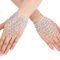 Yolev 2 Stück Handkette Kristall Armbänder Finger Ring Link Armband Braut Hochzeit Armreif Hand Schmuck Elegante Hochzeitsaccessoires Strass-Finger-Armband Für Damen