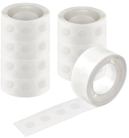 UPINS Glue Points Dots, 800Pcs Balloon Glue Adhesive Dots Double Sided Removable Glue Tape Dots for Balloons Crafts Decoration, 6 mm