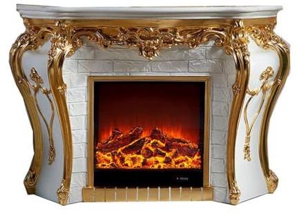 HEAIQI Water Vapor Fireplace European Classical Antique Carved 1.4m Fireplace Cabinet American Style Simulated fire Heating Fireplace Electronic Fireplace