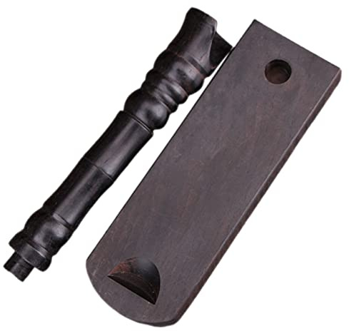 Supporto da Tavolo in Legno Nero per Flauto, Espositore