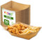 FOOGO Green 50pcs Party Paper Food Trays 680ml (23oz), FSC® Certified, 21.7x17.3x6.5cm, Preassembled Large Takeaway Food Boxes, Eco-Friendly Water & Oil-Proof, Disposable Cardboard Serving Trays