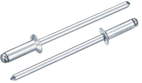 QUARKZMAN 100Stk 1/8x3/8 Senkkopf Blindnieten Verzinkter Kohlenstoffstahl Griff Und Dornkappe Blindnieten Silber
