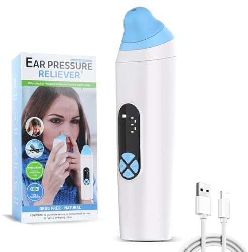 RNPKZ Dispositivo di scarico della pressione dell'orecchio, dispositivo per alleviare la pressione dell'orecchio, sollievo dalla pressione dell'orecchio, 900 mAh, ricaricabile, sblocco Eustachian Tube