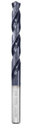 Hilpaty Brocas Helicoidales para Metal Profesional Broca M35 HSS-Co con Recubrimiento AlTiN, Norma DIN 338 (10mm x 133mm x 1pc)