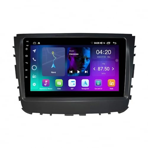 Carplay Display für SsangYong Rexton Musso 2018-2019 Touch Display mit Navi, Bluetooth, GPS, WiFi, Am/Fm/RDS, Airplay, Super Link, GPS Navigation, 8 Kern 8G+256G