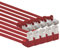 1aTTack.de 366253 Câble réseau Cat.6 angle 90 degrés 7,5 m - rouge - lot de 5 - Câble patch Cat6 (SFTP PIMF) 1000 Mbit/s prise Rj 45-5 x 7,5 m mètres rouge