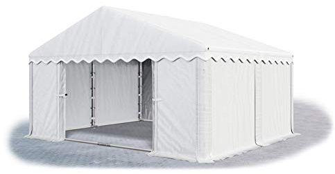Das Company Lagerzelt 3x4m wasserdicht weiß mit Bodenrahmen 240g/m² PE Plane hochwertig Gartenzelt Summer Floor MPE - Pavillon - Faltpavillon - Partyzelt - Gartenpavillon - Dachzelt Hartschale