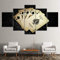 BAIOKAISHUII Wandkunst Leinwand Malerei Poker Karten Home Decor Glücksspiel Poker Bilder HD Prints Club Casino Bar Restaurant Dekoration Poster-Rahmenlos