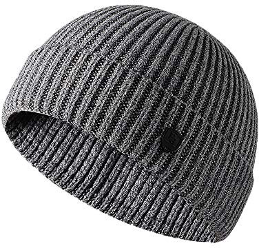 YAMEE Winter Beanie Hat Baseballkappe Strickmütze Docker Cap Herren Damen dockermütze brimless Cap Basecap Herren Cap ganzjährig Tragbar Unisex Retro