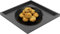 HERCHR vassoio da dessert quadrato in legno, moderno nero vassoio decorativo, Piatto da Cucina Antiscivolo, 30 x 30 cm per per Tè, Caffè, Snack