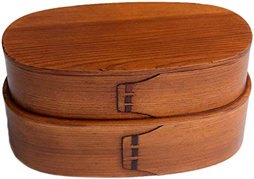 YRHH Brotdosen Traditionelle Vintage Natürliche Quadratische Holz Lunchboxen Holz Bento Boxen Für Erwachsene Männer Frauen Mit Riemen