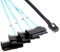 ADCAUDX Mini-SAS to SAS Cable: 0.5M SFF-8087 to SAS SFF-8087 to SFF-8482 x4 with SATA-Power Adapter Cable (1.6FT)