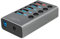 LogiLink UA0386 - USB 3.2 Gen 1 Hub, 4 Ports + 1x Schnell-Ladeport, EIN/Aus-Schalter, Aluminium