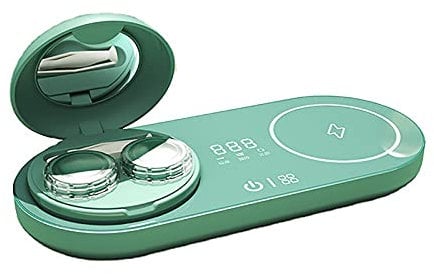 ChengBeautiful Contact Lens Cleaner Machine Multifunctional contact lens cleaner and ultrasonic cleaning machine (Color : Green, Size : One size)