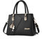 FANDARE Damen-Henkeltaschen Mehrfachtasche Handtasche PU-Leder Umhängetaschen Schultertaschen Wasserdicht Messenger-Tasche für Reisen Einkaufen Arbeiten Schwarz