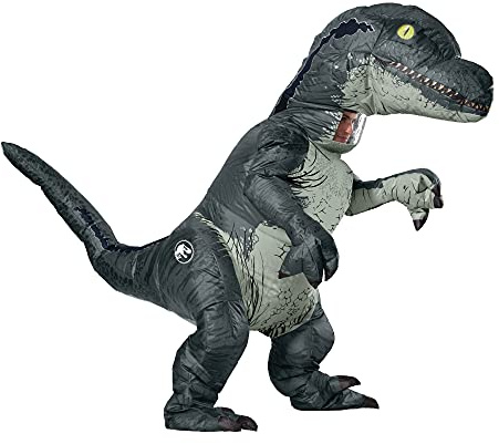 Rubies Official Jurassic World Fallen Kingdom, Velociraptor Inflatable Dinosaur Costume, Adults One Size Halloween
