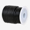 GENIQUE Real/Genuine Round Leather String Cord for Necklace, Bracelets, Jewellery, Braiding (3mm, Black Distressed)
