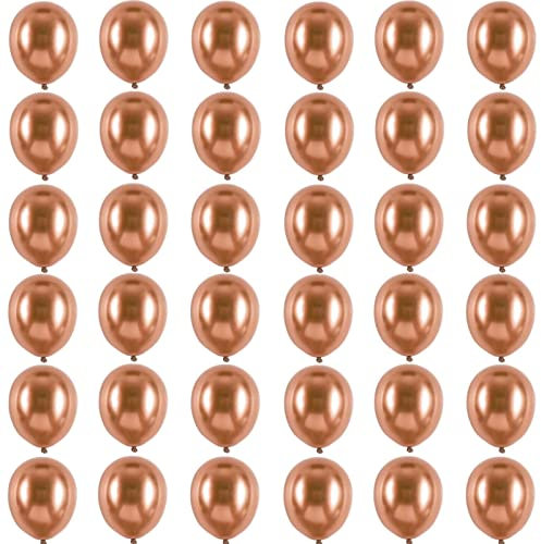 Kleine Luftballons Metallic Roségold 5 Zoll für Party Glänzende,36Stück Mini Metallisches Chrom Roségold Latex Luftballons Helium Ballons für Geburtstag,Hochzeit,Babyparty Graduierung Weihnachts Dekor