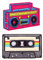 KUPOOL 2Pcs Iron on Patches Music Lovers Vintage Tapes and Recorders Clothes Embroidery Cloth Embroidered Sew on/Iron-on Punk Applique for Hat Pants DIY Patch, blue, F, (sx25-1)