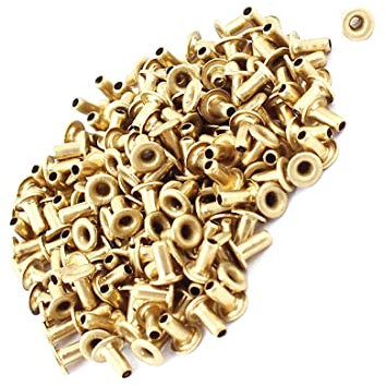 PATIKIL M1.5x3 Attraverso Foro Rivetti, 200pz Empio Guarnizioni PCB Circuito Scheda Ottone Placcato Metallo