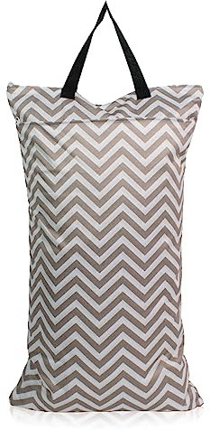 MHwan Wetbag Kindergarten, Wasserdichter Doppelreißverschluss zur getrennten Aufbewahrung nasser und trockener Kleidung, Nassbeutel Kindergarten Groß, Waschbar, wiederverwendbare Nasstasche (Streifen)