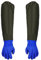 thirei Gants de bassin, gants longs en caoutchouc imperméables, gants épais pour l'entretien de l'aquarium et du bassin, gants de jardinage, 70 cm, 1 paire, bleu