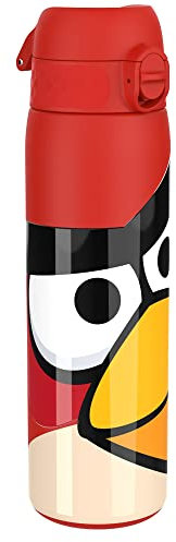 ION8 Borraccia Inox Leggero, 600ml, Non Isolato, a Prova di Perdite, Facile da Aprire, Serratura Sicura, Lavabile in Lavastoviglie, Adatta a Portabicchieri, Durevole, Design Angry Birds