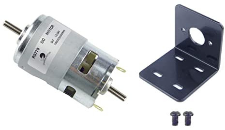 CHANCS Elektrowerkzeug 775 DC Motor Doppelwelle 12V 10000RPM 24V 20000RPM mit festem Sitz für Mini-Tischkreissäge