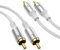 MOSWAG Cavo RCA Stereo, Spina a Spina, Audio Ausiliario, Subwoofer 5 m, Placcato Oro 24 Carati, Nylon Intrecciato per Home Cinema, Audio, HDTV, Autoradio, Altoparlanti