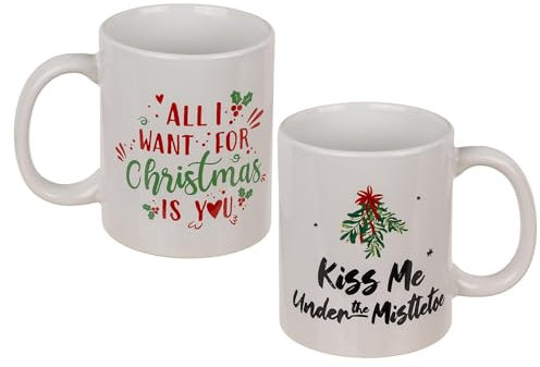 Close Up Weihnachts Tassen 2-er Set All I Want & Mistletoe