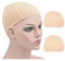 2 Stück Perücken Bambusfaser Wig Caps Elastische Atmungsaktive Perücken Liner Cap (Beige)