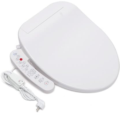 Elektrischer Bidet-Toilettensitz Abdeckung Dusche Toilette Bidet Aufsatz Selbstreinigend Elektrischer Bidet-Toilettensitz Beheizter Sitz Weiß Elektrisch Beheizter Bidet-Toilettensitz mit Stecker