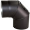 Ofenrohr Kaminrohr Bogen Abgasrohr Rauchrohr Rosette Wandfutter Ø DN 150 mm 2 mm Stahlrohr schwarz (Bogen 90° mit Tür)