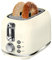 2 Slice Toaster with Extra Wide 1.5 Slots, 6 Browning Levels, Removable Crumb Tray, Defrost, Reheat & Cancel Functions, High Lift Lever, Easy to Clean, Cream & Silver Chrome