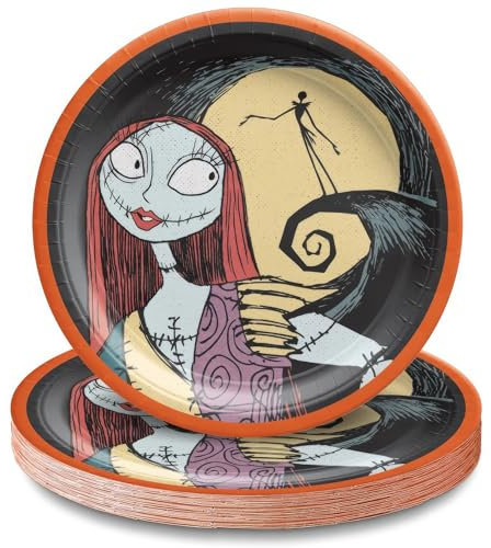 Amscan Nightmare Before Christmas - Pumpkin King 6.75 Round Plates