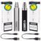 WOLFTEETH 2 Pack Genuine GS EGO II Prime 2200mAh Rechargeable Battery Bottom Micro USB Charge 510 Ego Charge, 510 E-Shisha E-Cigarette (0ml Nicotine Free/Silver & Black 121512)