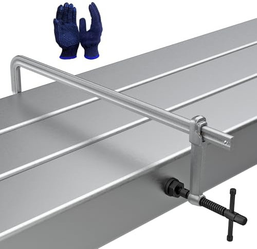 KARRYTON Heavy Duty 24 Inch F-Clamp w/Replaceable Pad, 5-1/2-Inch(140mm) Deep Throat, Bar Size 1-1/5 * 3/5 Drop Forged Steel Bar Clamps, 2900LB Clamping Force