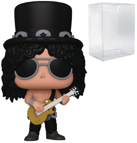 POP Rocks: Guns N' Roses - Slash (1990) Funko Vinyl Figure (Bundled with Compatible Box Protector Case), Multicolored, 3.75 inches