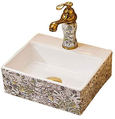 Aufsatzwaschbecken , Badezimmer-Waschbecken, Luxus-Hotel-Kunstwaschbecken, weißes Porzellan, Keramik-Waschbecken, Badezimmer-Waschbecken-Kombination und Pop-Up-Waschbecken, Abflussschrank, Toilettensc