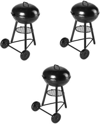 BESPORTBLE 3pcs Miniature Bbq Grill Stove for Dollhouse Garden Decor Mini Landscape Ornament