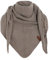 KNIT FACTORY - Dreiecksschal Coco - Damen Strickschal mit Wolle - Umschlagtuch für den Herbst und Winter - Winterschal - Dreieckstuch - Hochwertige Qualität - XXL Schal - 190 x 85 cm - Marron