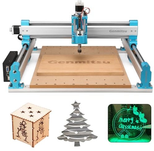 Genmitsu 4040 PRO - Fresatrice CNC con supporto a 4 assi e modulo WiFi, motore a mandrino migliorato per lavorazione del legno, metallo e acrilico, fresatura, controllo GRBL