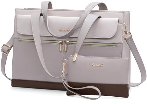 LOVEVOOK Laptoptasche 15,6 Zoll Handtasche Damen, Arbeitstasche Lehrertasche Aktentasche Groß, Schultasche Shopper Handbags for Women, PU Leder Tote Bag Business Notebooktasche für Büro Uni Arbeit
