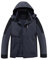 Ynport Crefreak Trench Extérieur Hommes Imperméables Veste de Trekking Imperméable Légère Vestes à Capuche de Pluie Coupe-vent Veste de Sport de Montagne, Gris, L