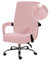 HJGUI Housses de Chaise de Bureau en Velours pour Ordinateur, Protection de Fauteuil, Noir, avec accoudoirs, pour Gamer, Rose, Mince, L (58 69 cm)